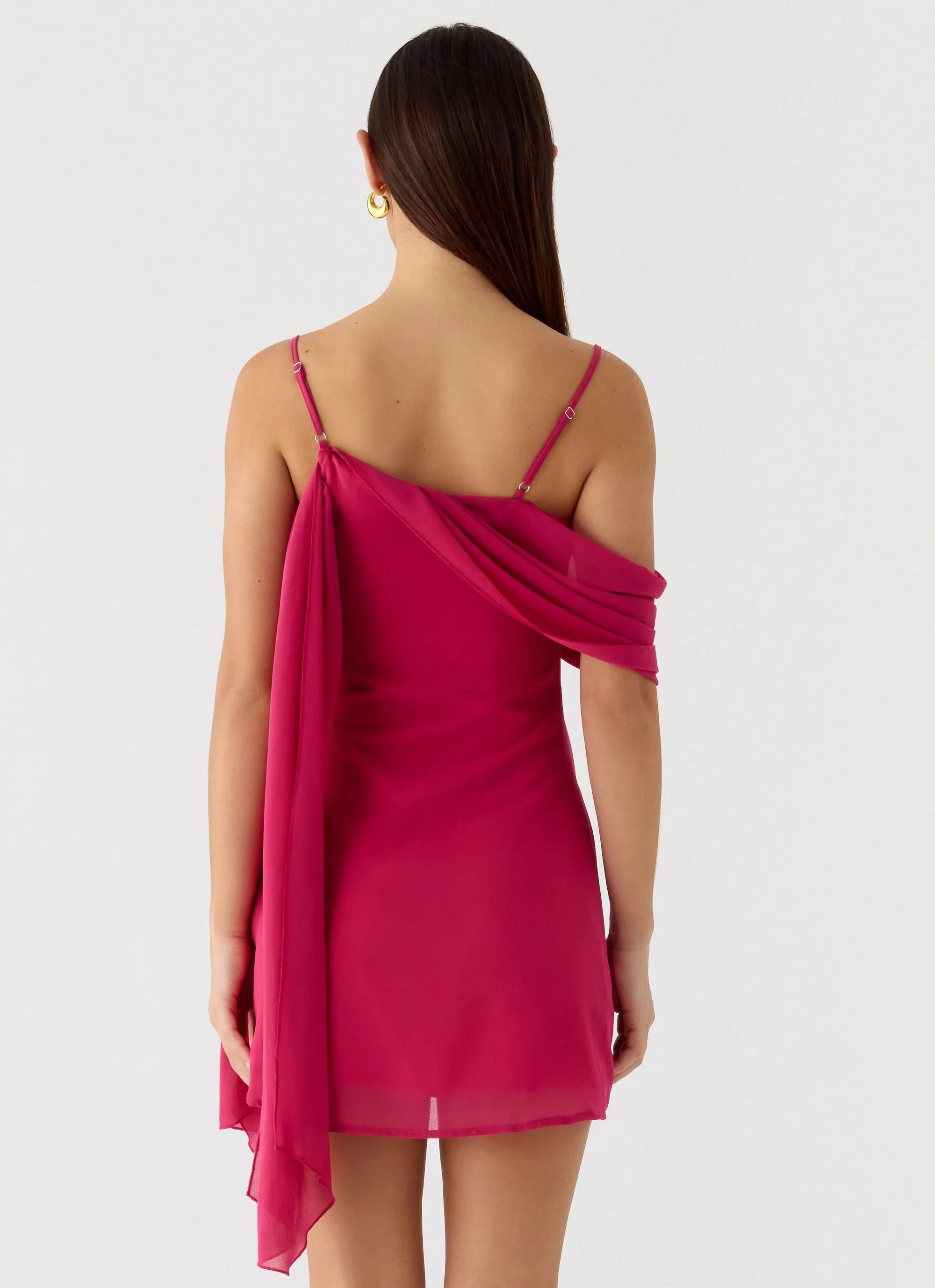 In Your Place Mini Dress - Fuchsia