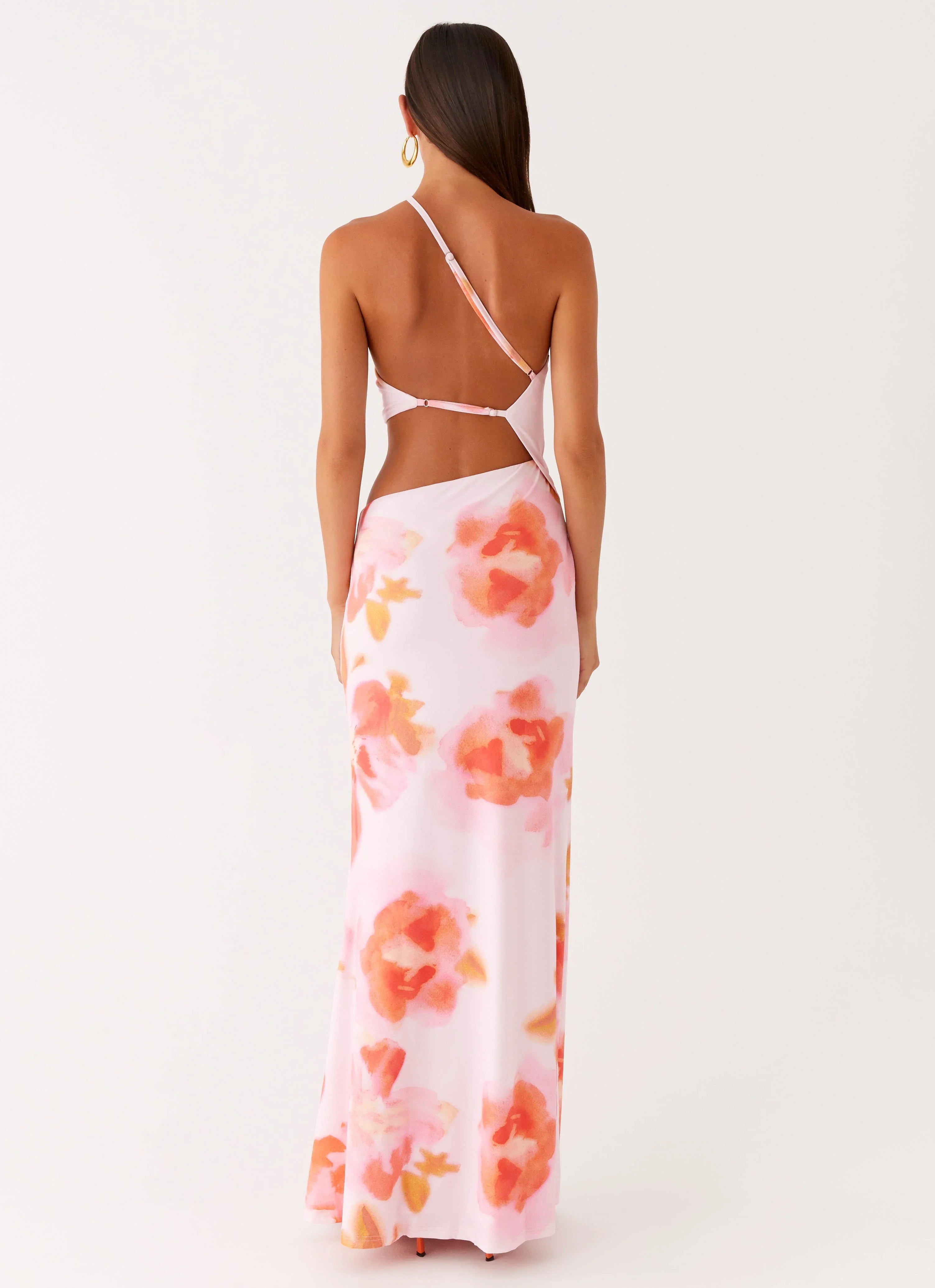 Riano Cut Out Maxi Dress - Blushing Blossom