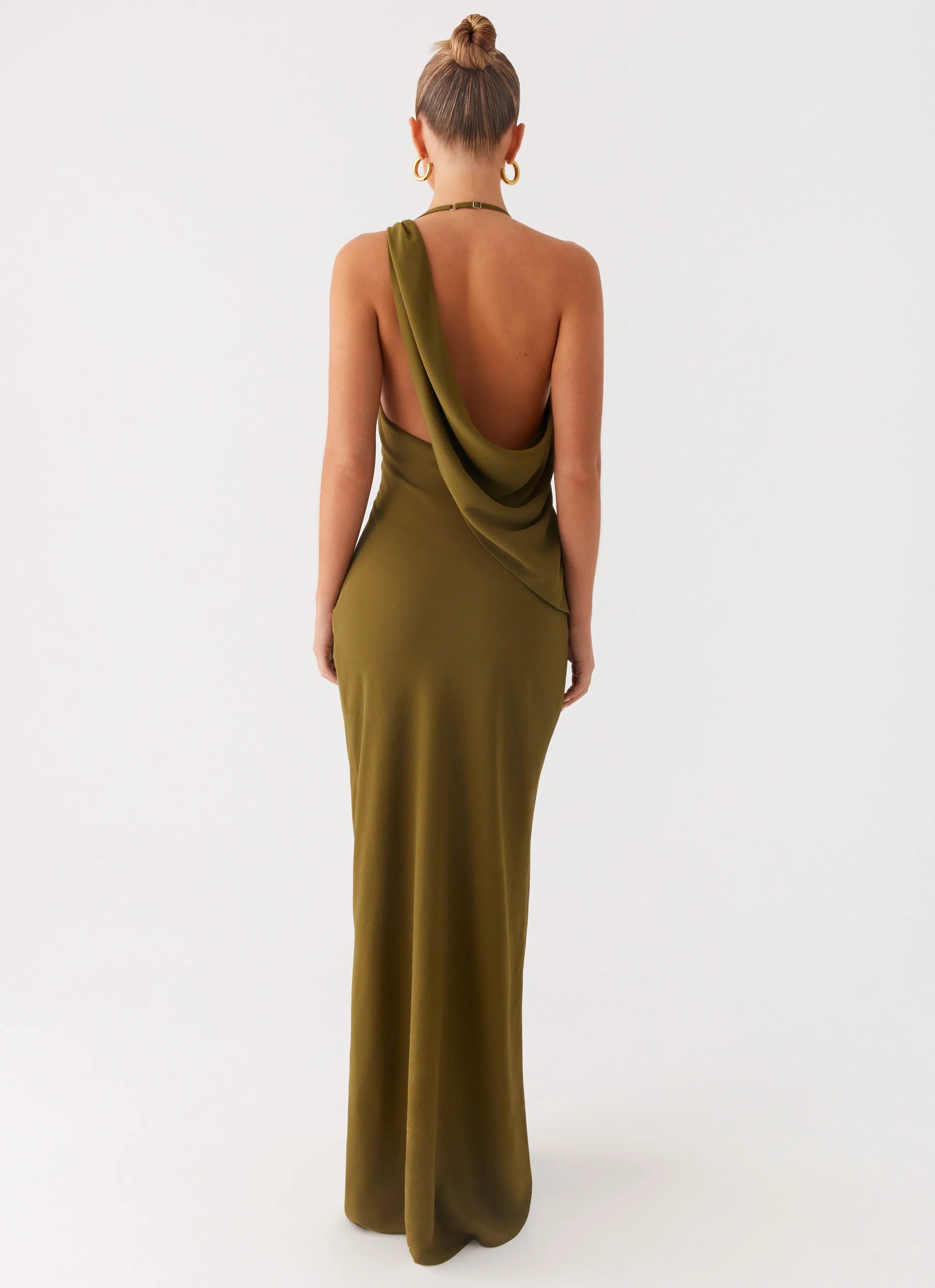 Opal Glow Maxi Dress - Khaki
