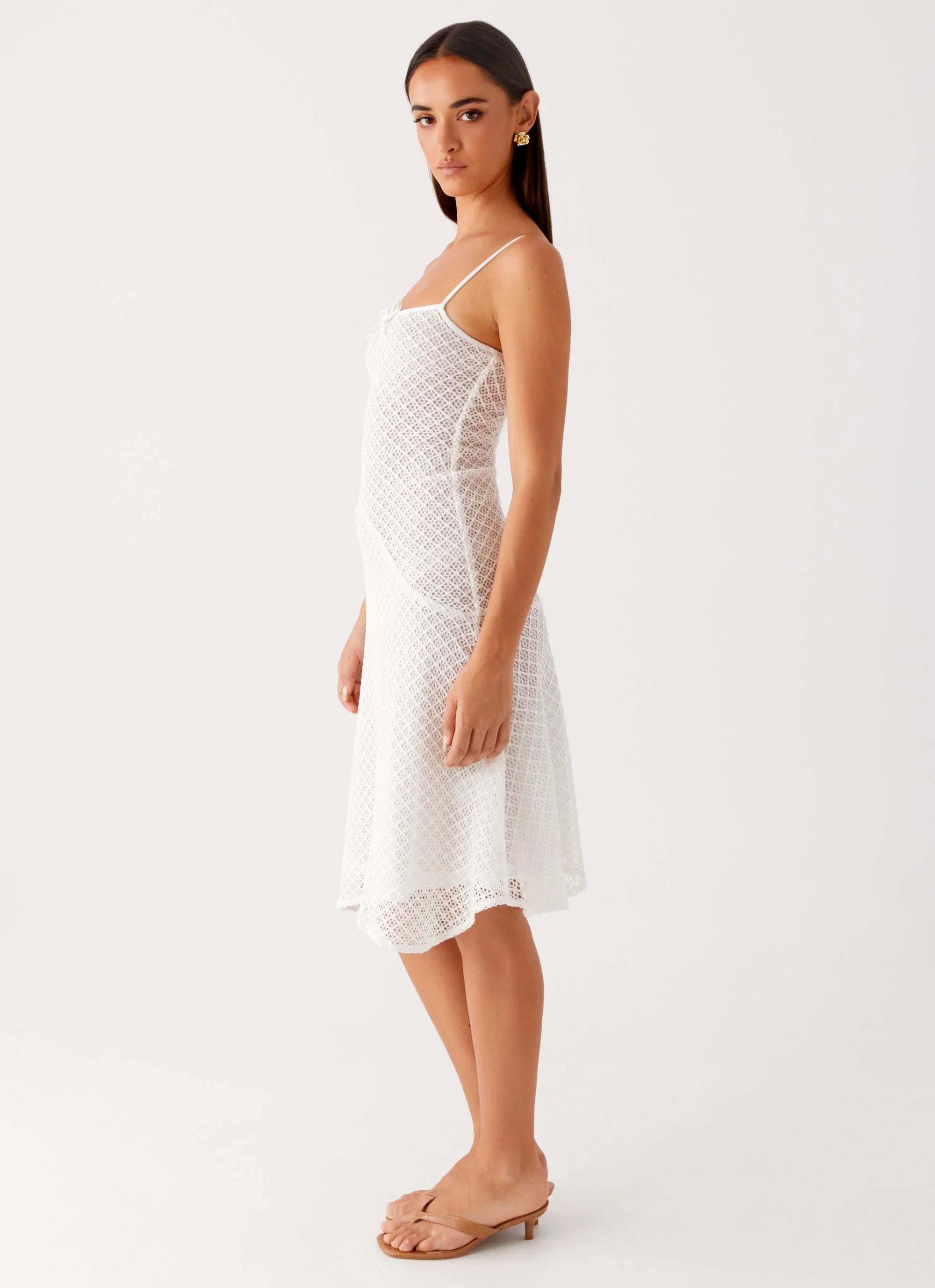 Tamar Midi Dress - White