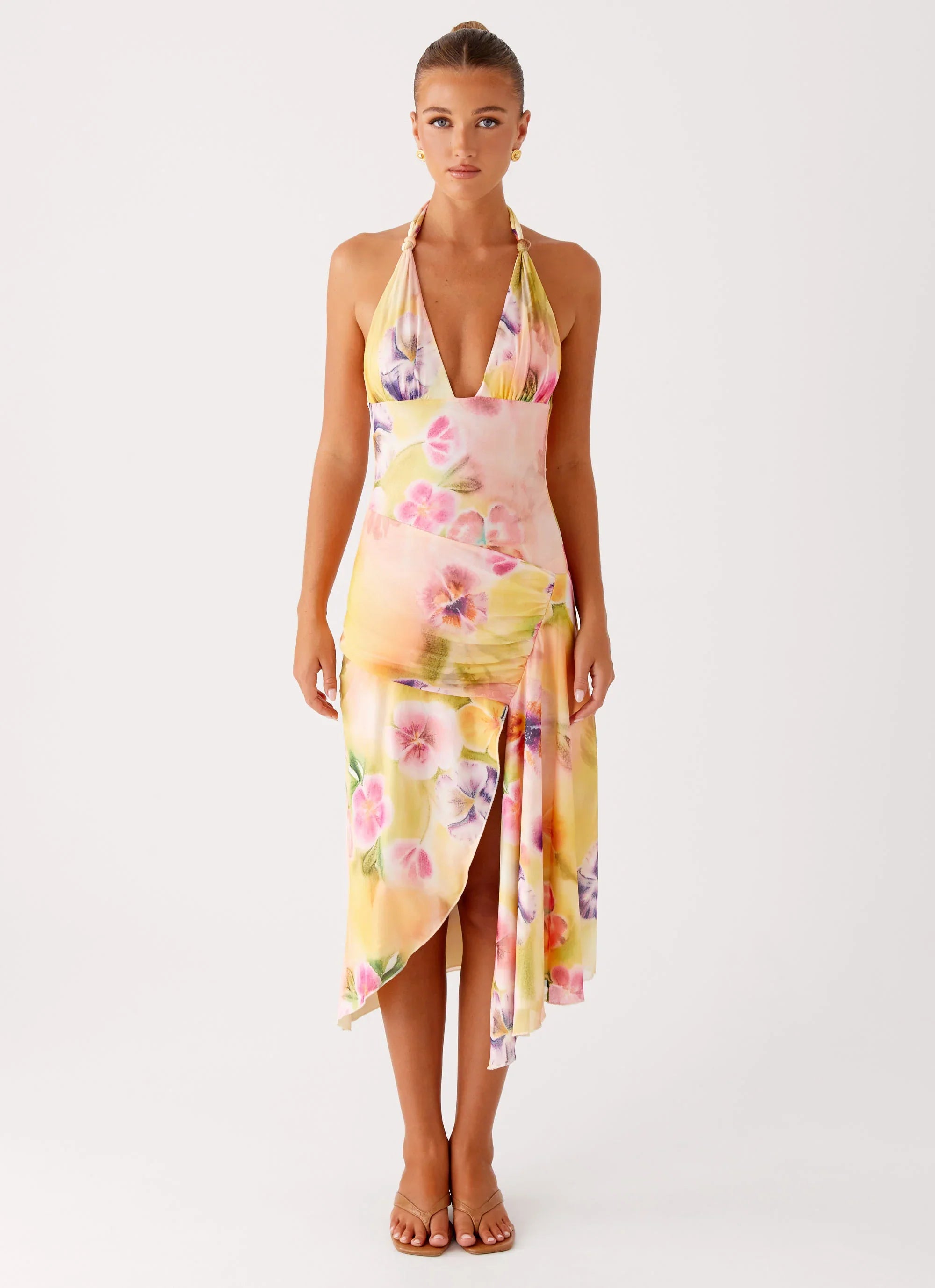 Kayce Midi Dress - Sunburst Floral