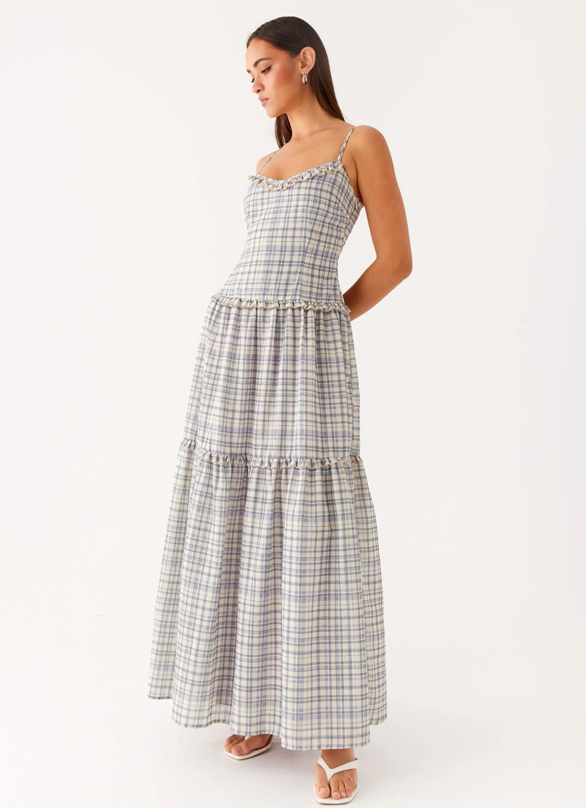 Hermie Midi Dress - Check