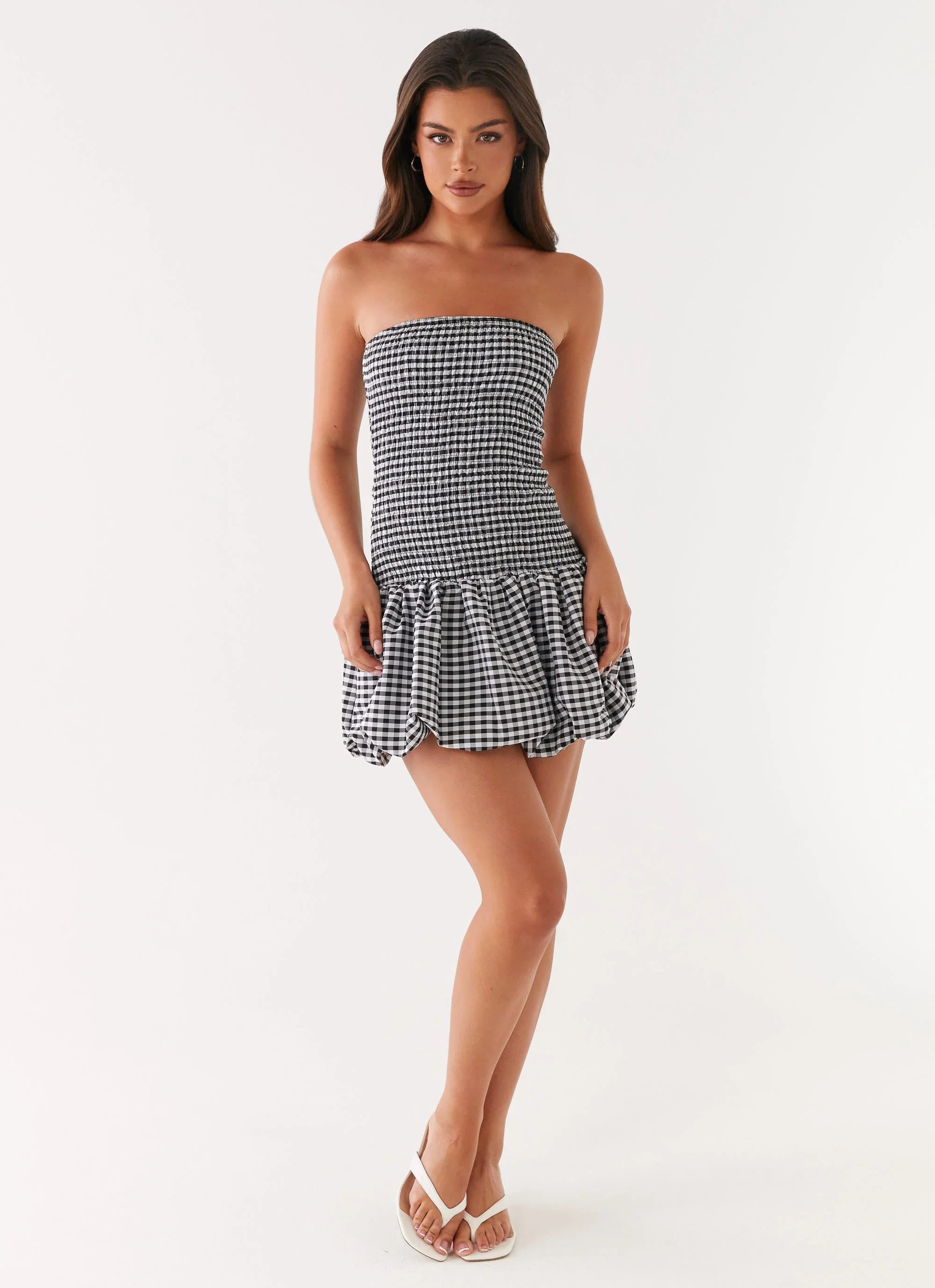 Martell Mini Dress - Black Gingham