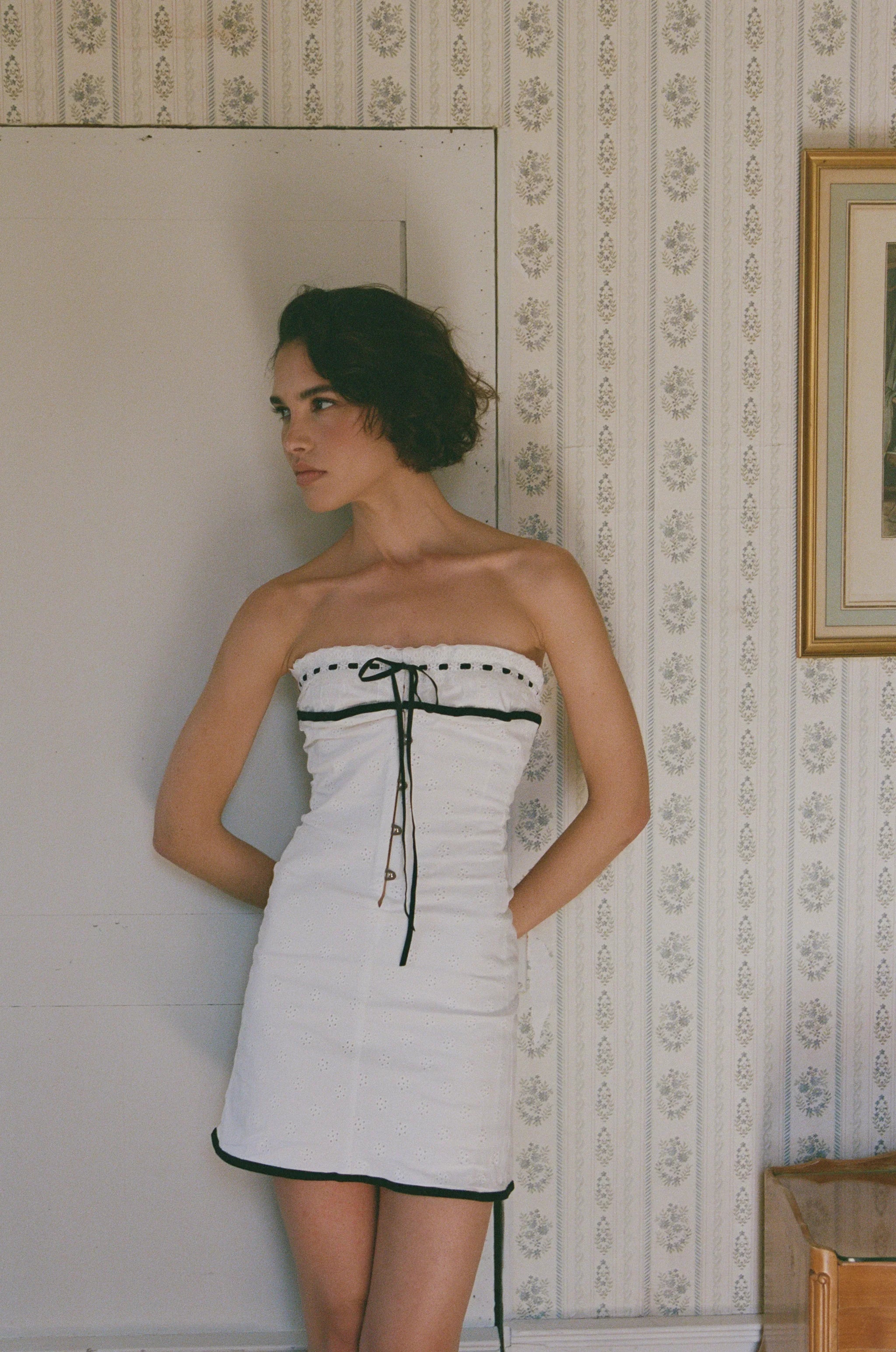 Sabrin Dress | White Embroidery