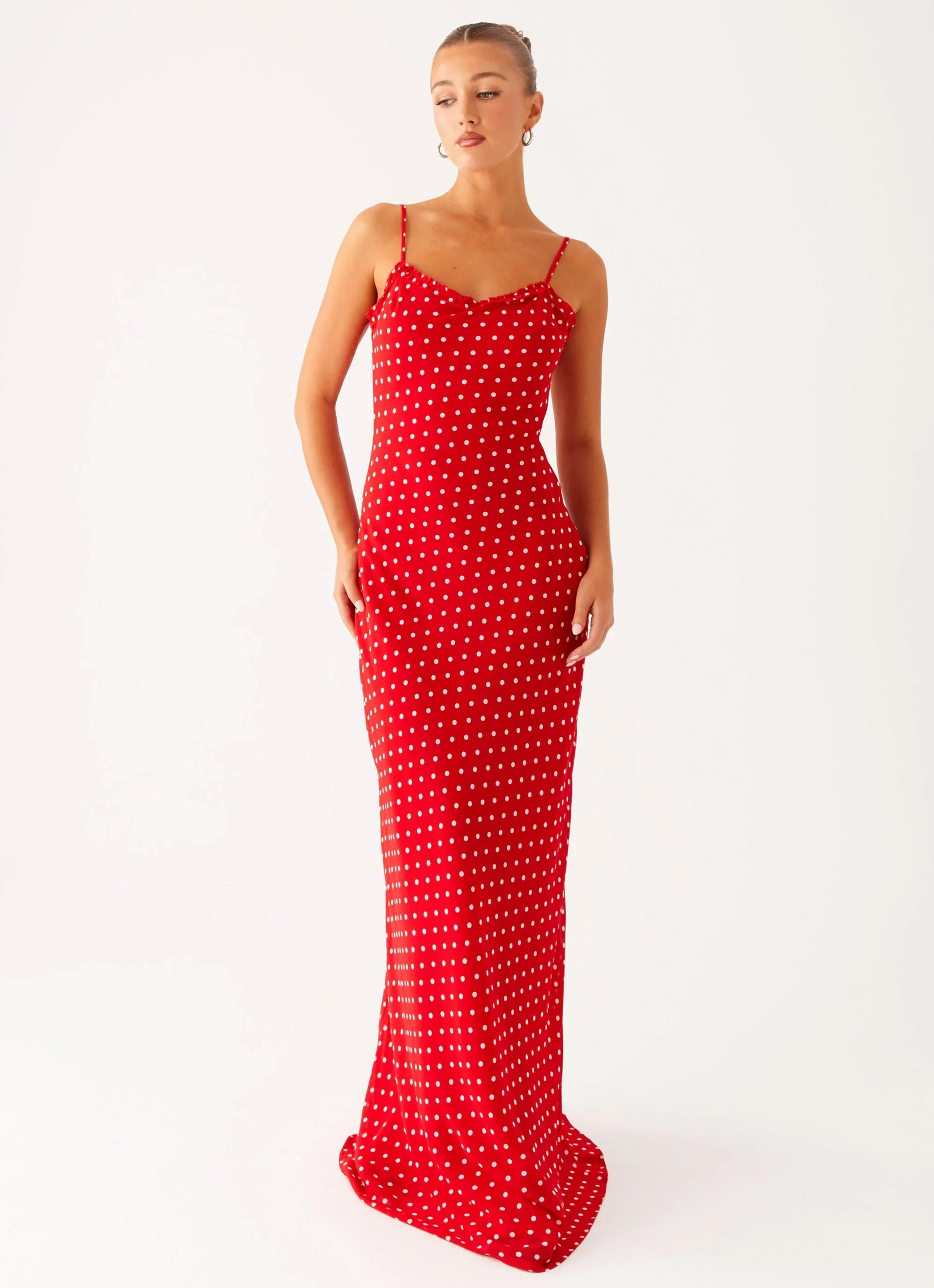 Pareo Maxi Dress - Red Polka Dot