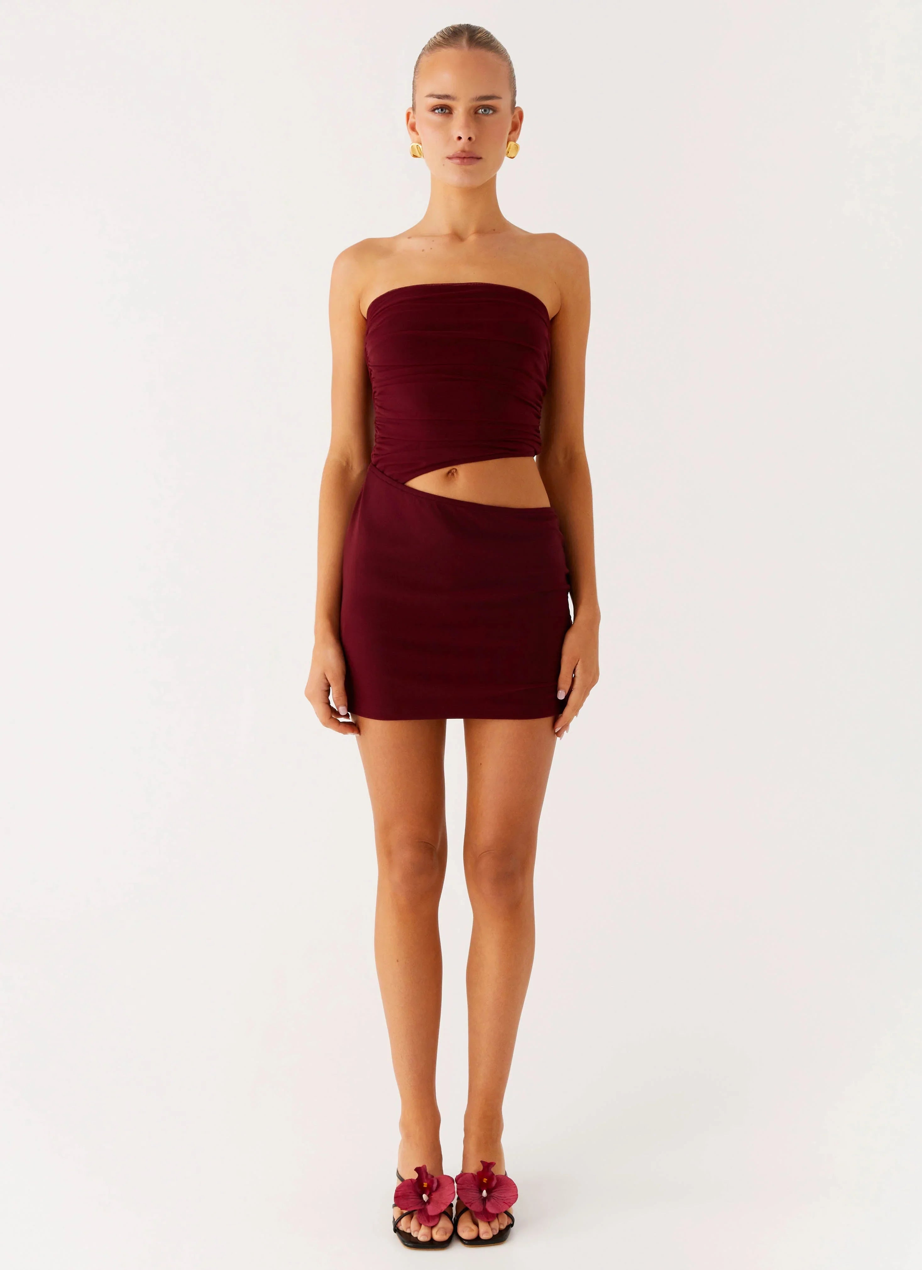 Last Heartbreak Mini Dress - Burgundy