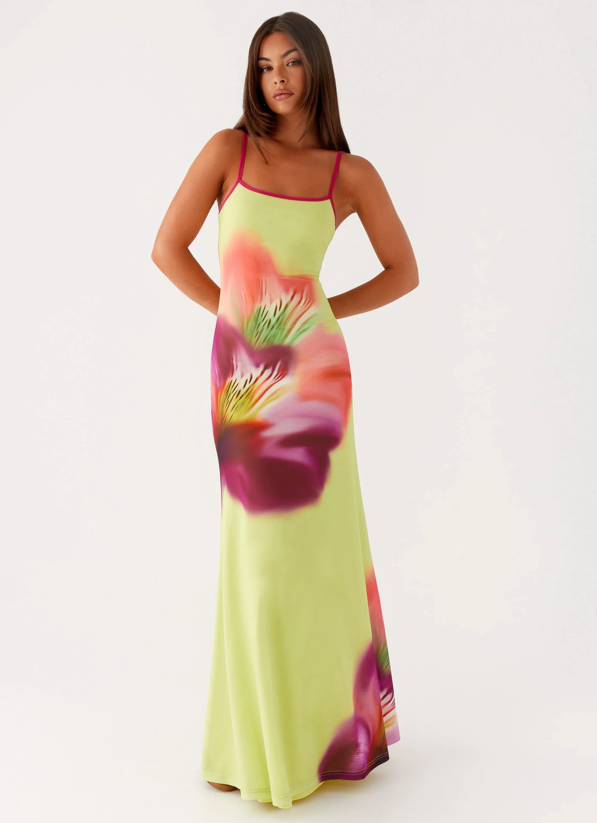 Everett Maxi Dress - Green Tropical
