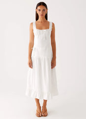 Quinn Midi Dress - White